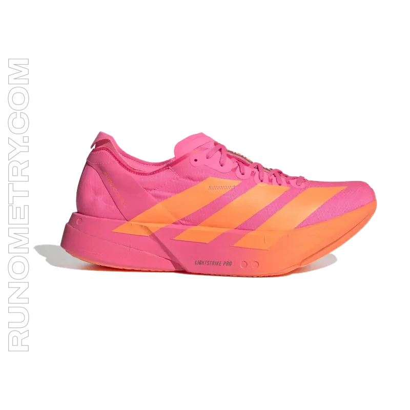 adidas Adizero Adios Pro 4, side view, Pink