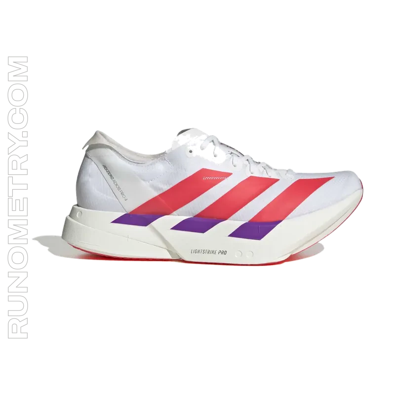 adidas Adizero Adios Pro 4, zijaanzicht, Wit
