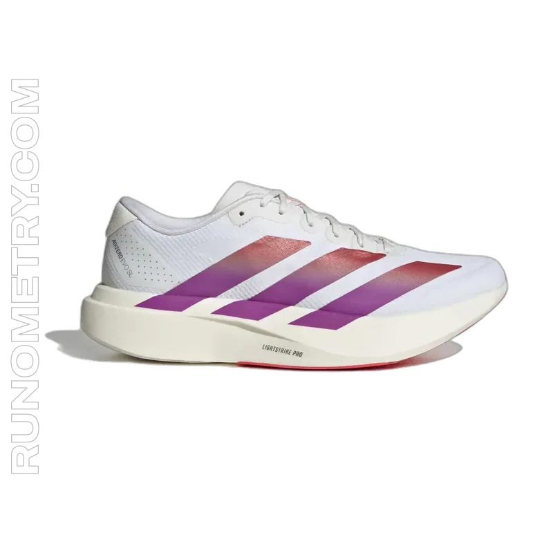 adidas Adizero EVO SL WOVEN, pohled z boku, Bílá