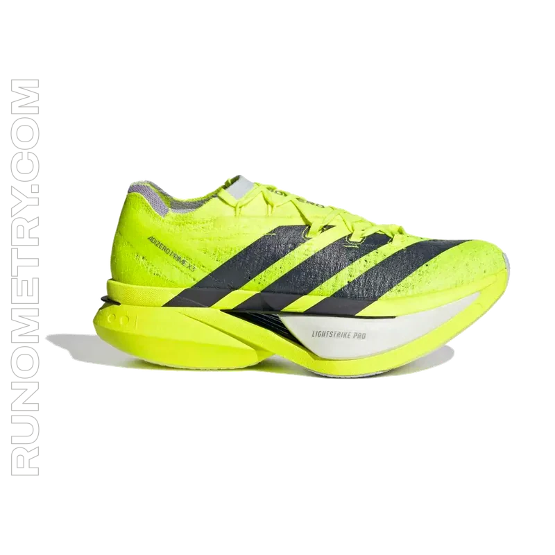 adidas Adizero Prime X3 Strung, pohled z boku, Žlutá