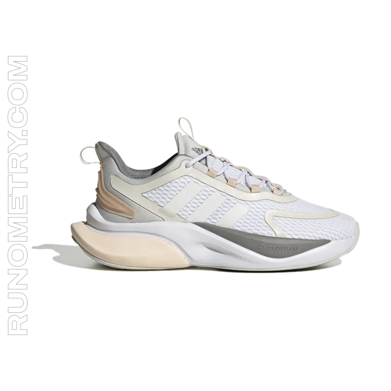 adidas Alphabounce Plus Bounce, vista laterale, Bianco