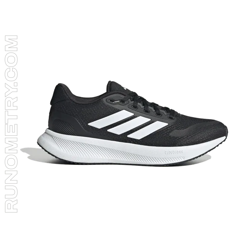 adidas Run Falcon 5 Wide, vedere laterală, Negru