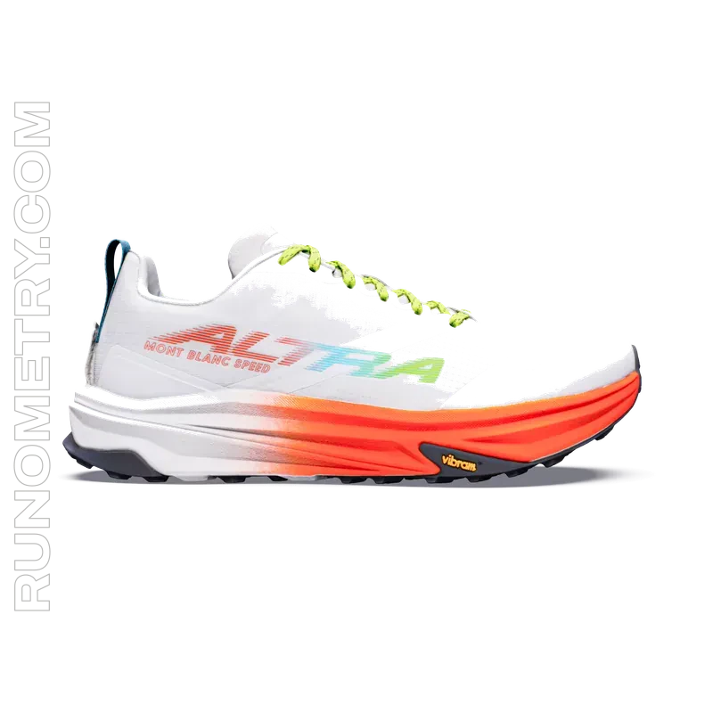 Altra Mont Blanc Speed, pohled z boku, Bílá