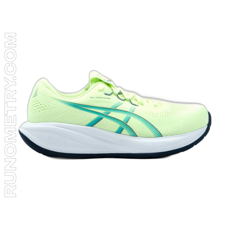 ASICS Gel-Cumulus 28, pohled z boku, Žlutá