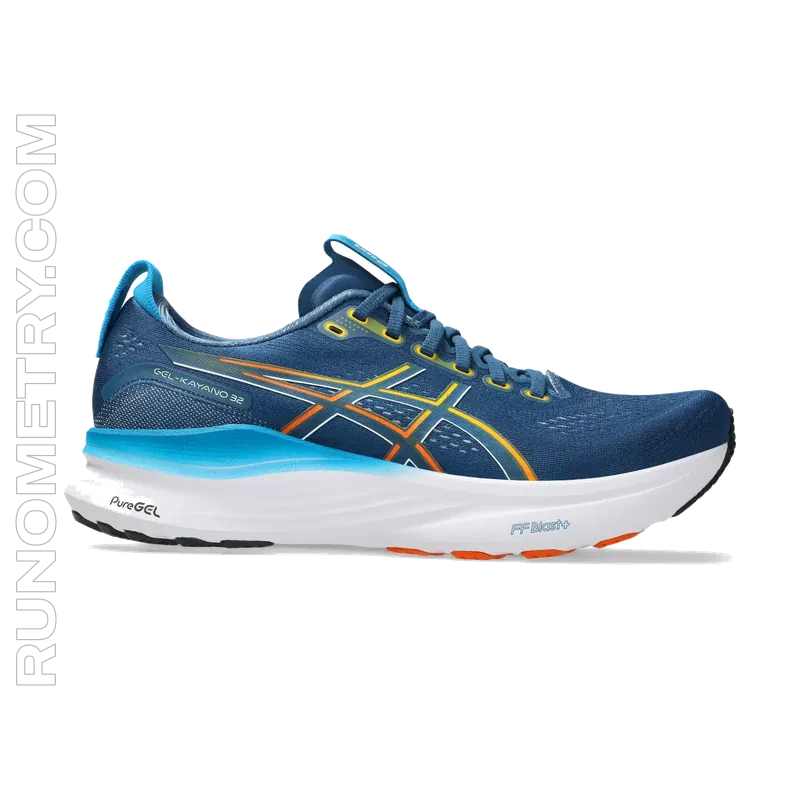 ASICS Gel-Kayano 32, side view, Blue