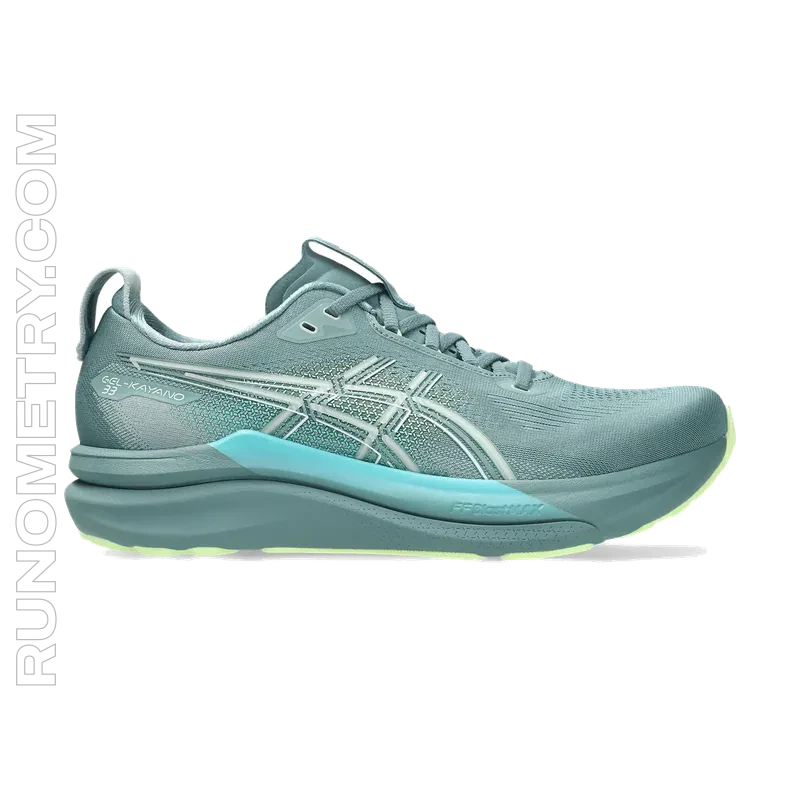 ASICS Gel-Kayano 33, widok z boku, Zielony