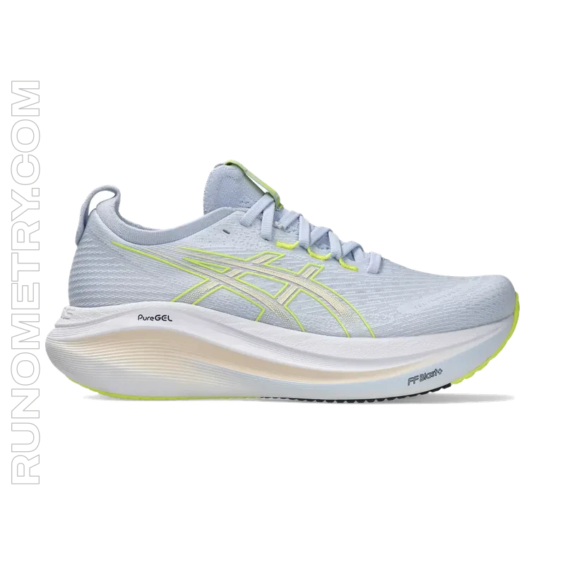 ASICS Gel-Nimbus 27, side view, Blue