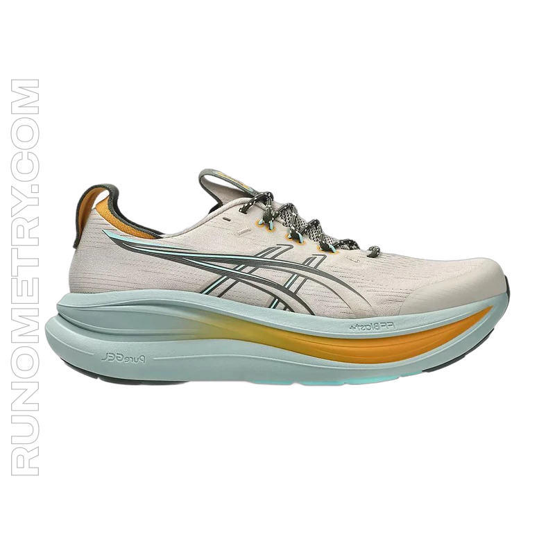 ASICS Gel-Nimbus 28 TR, widok z boku, Biały