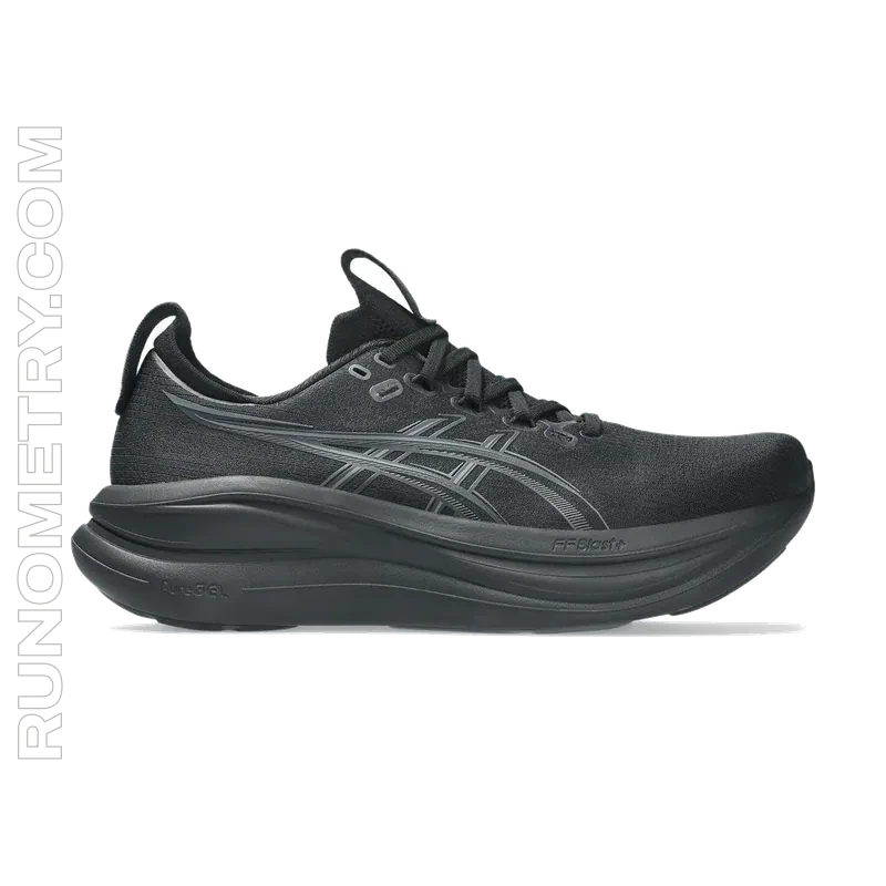 ASICS Gel-Nimbus 28, side view, Black