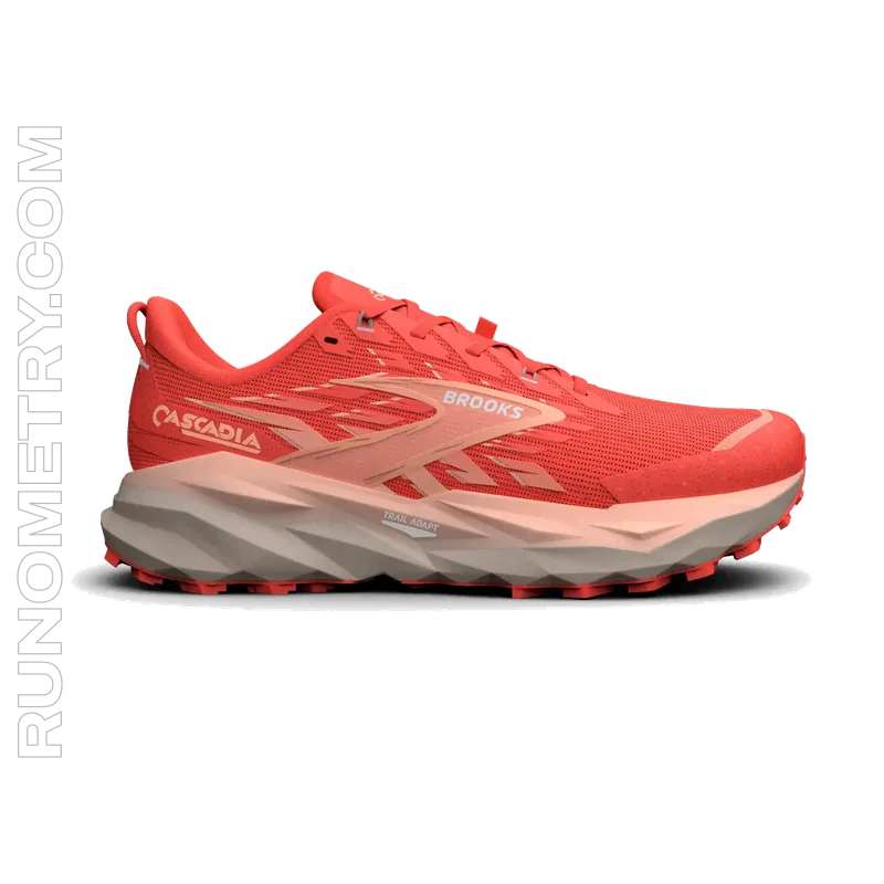 Brooks Cascadia 19, vista laterale, Rosa