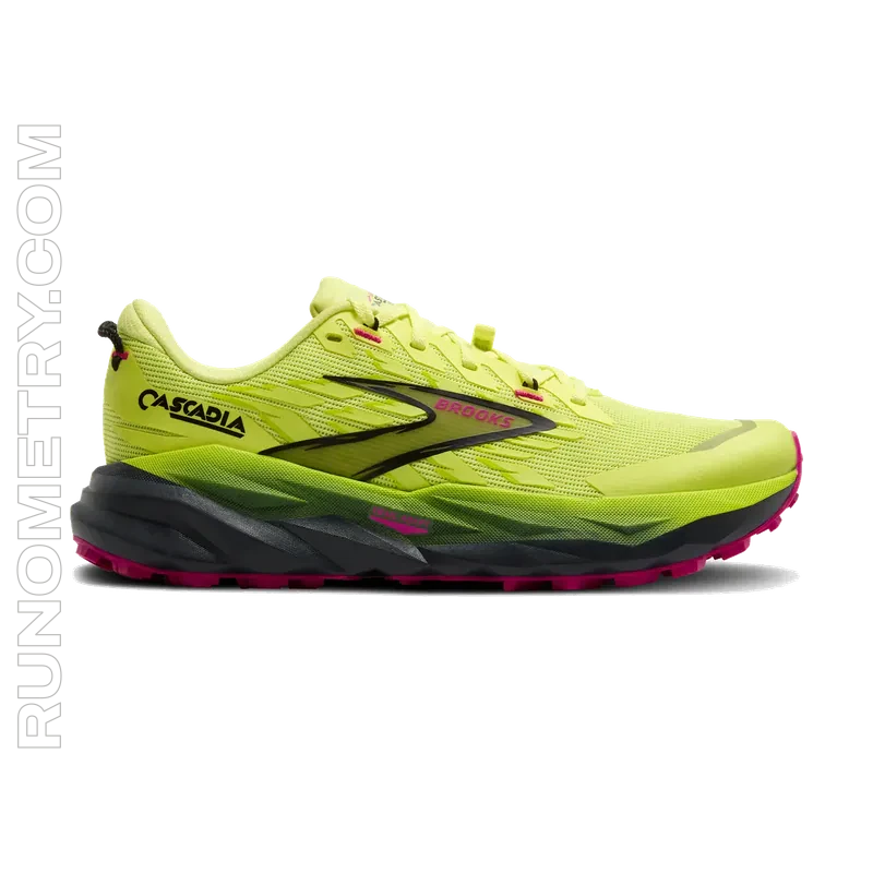 Brooks Cascadia 19, vue de côté, Vert