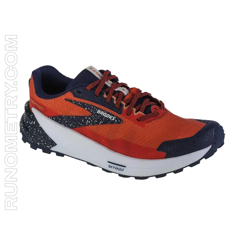 Brooks Catamount 2, vista lateral, Vermelho