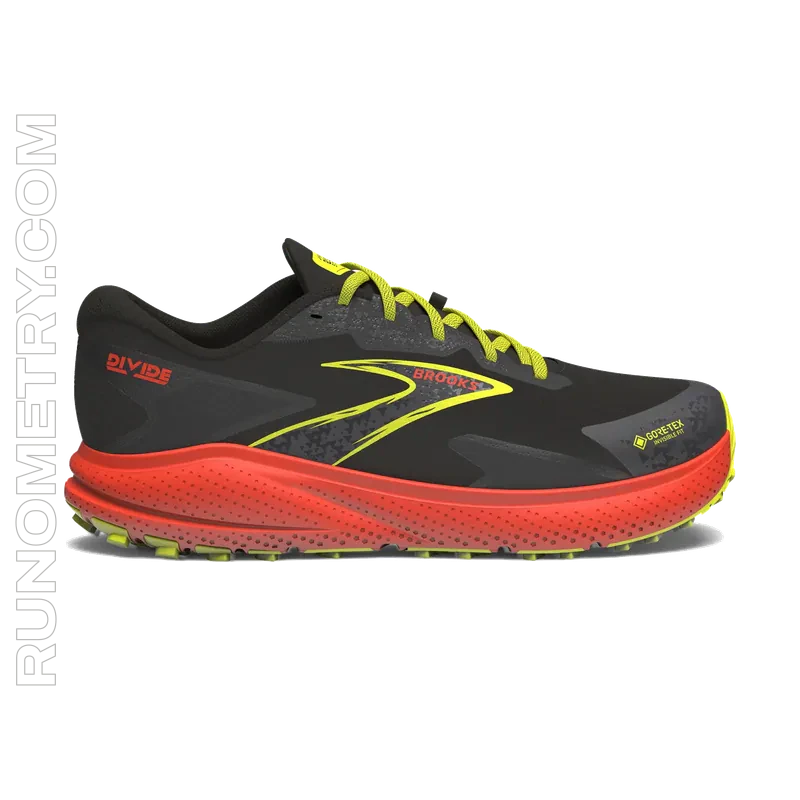 Brooks Divide 5 GTX, vista lateral, Preto