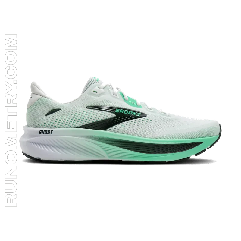 Brooks Ghost 18, zijaanzicht, Wit