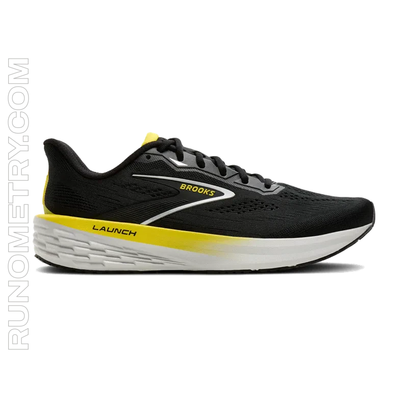 Brooks Launch 12, side view, Black