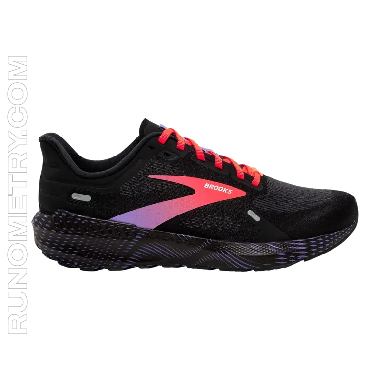 Brooks Launch GTS 9, vista lateral, Preto