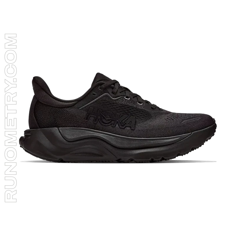 HOKA Arahi 9, vista laterale, Nero