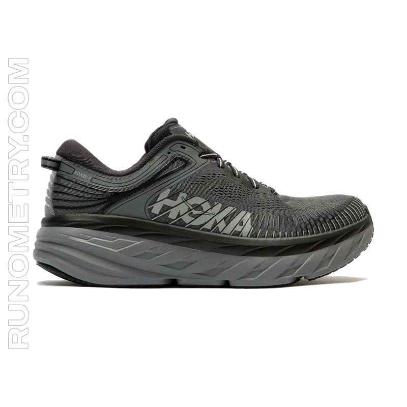 HOKA Bondi 7, vue de côté, Gris