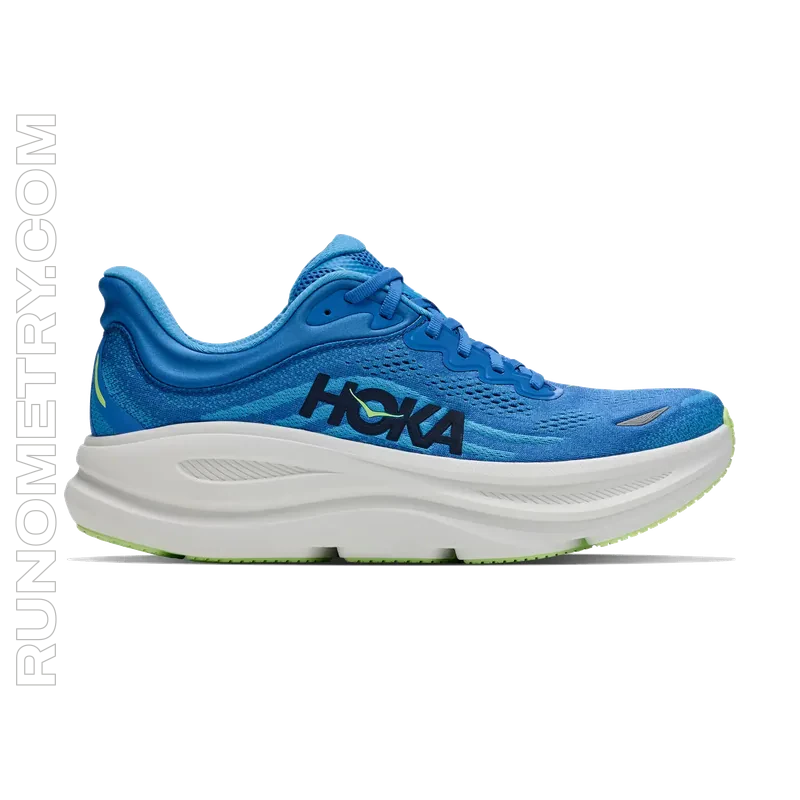 HOKA Bondi 9, Seitenansicht, Blau