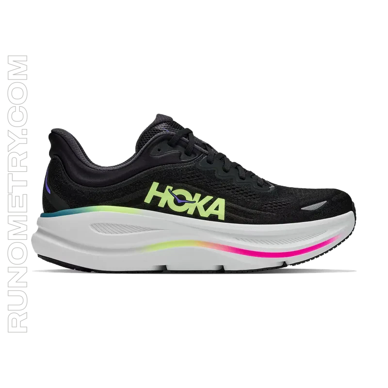 HOKA Bondi 9, pohled z boku, Černá