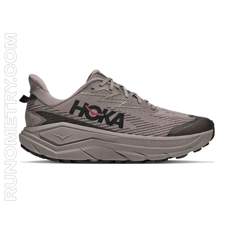 HOKA Challenger 8 GTX, vista lateral, Cinza