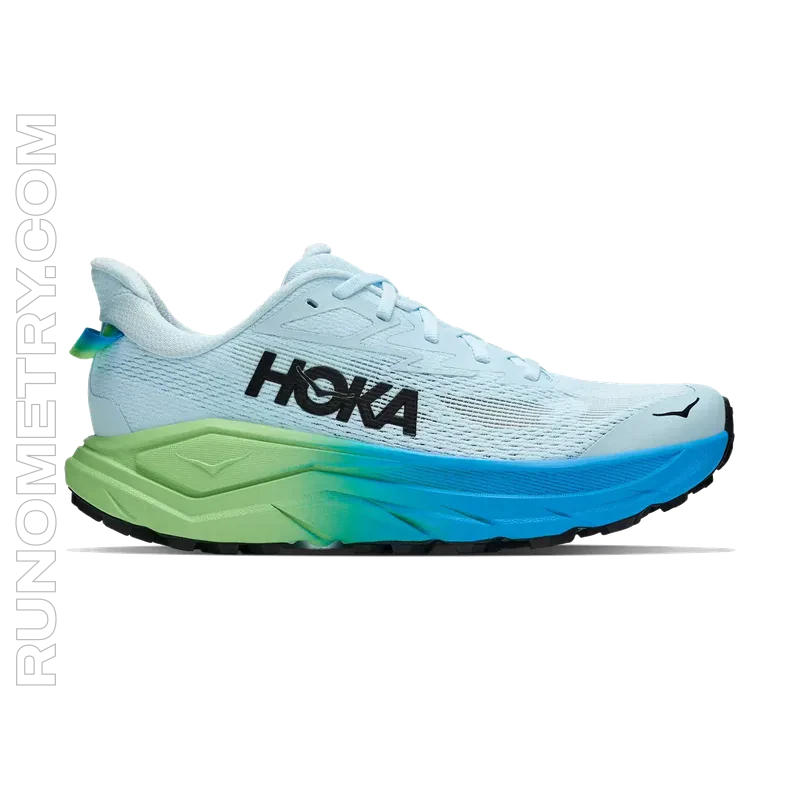 HOKA Challenger 8, vista laterale, Blu