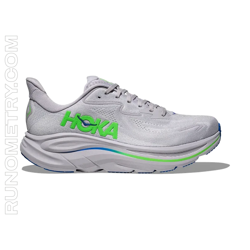 HOKA Clifton 10, pohled z boku, Šedá