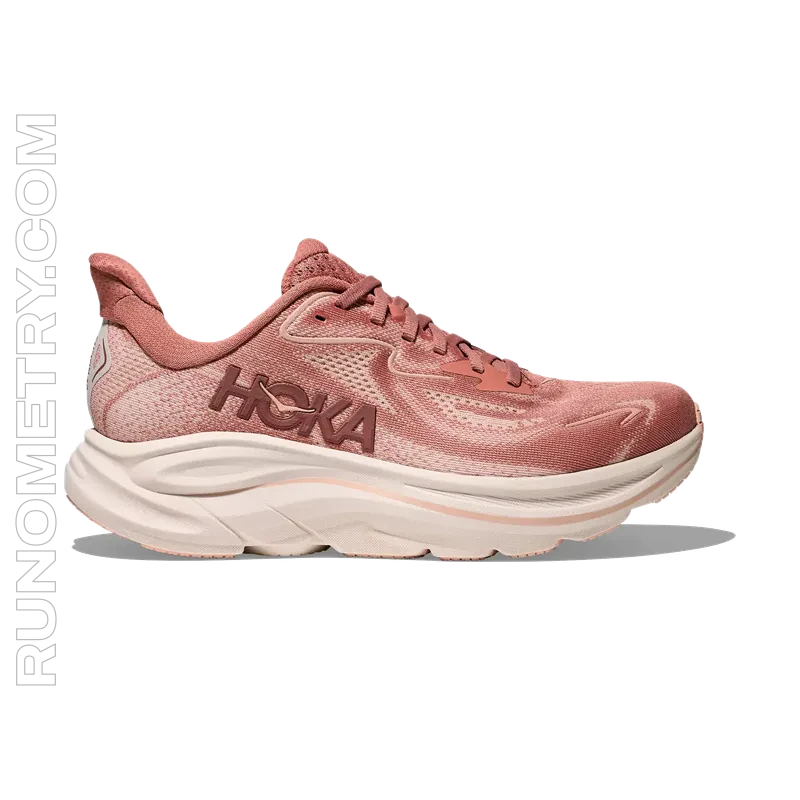 HOKA Clifton 10, vista lateral, Rosa