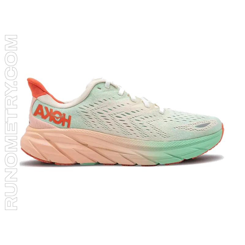 HOKA Clifton 8, pohled z boku, Bílá