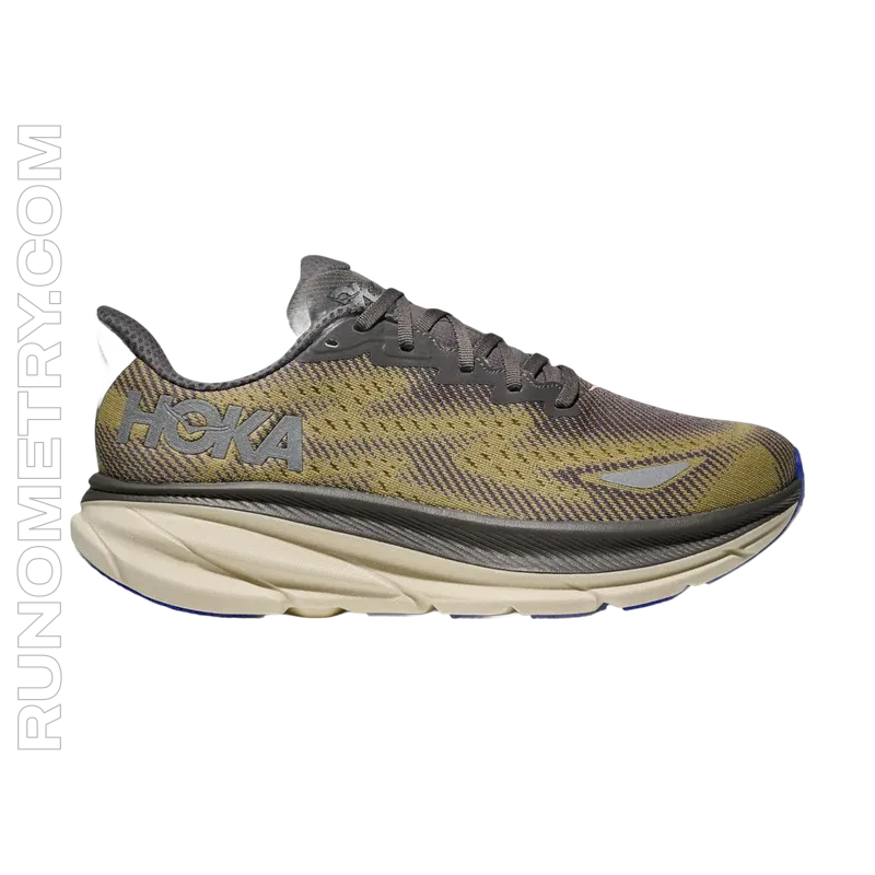 HOKA Clifton 9 GTX, vista lateral, Argent