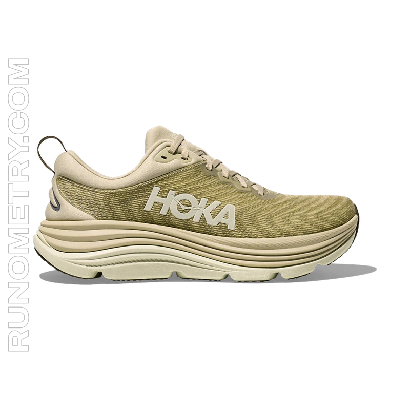 HOKA Gaviota 5, vue de côté, Beige