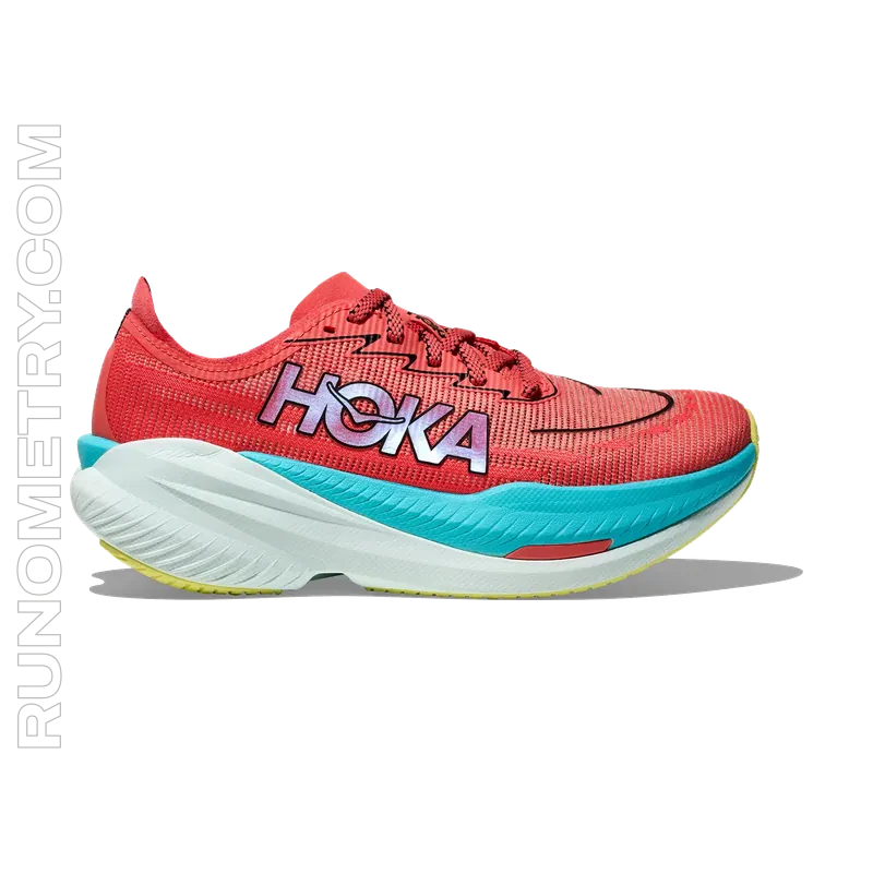 HOKA Mach X 2, pohled z boku, Červená