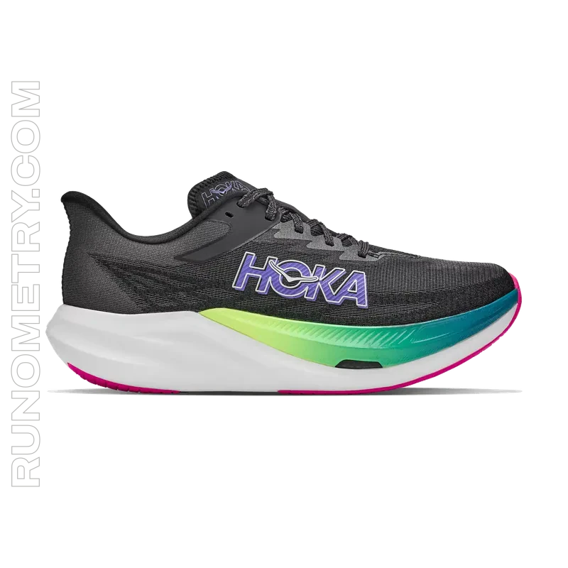 HOKA Rocket X 3, vista laterale, Nero