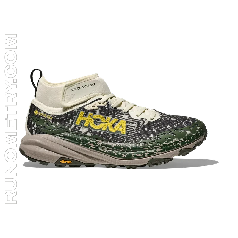HOKA Speedgoat 6 Mid GTX, pohled z boku, Zelená