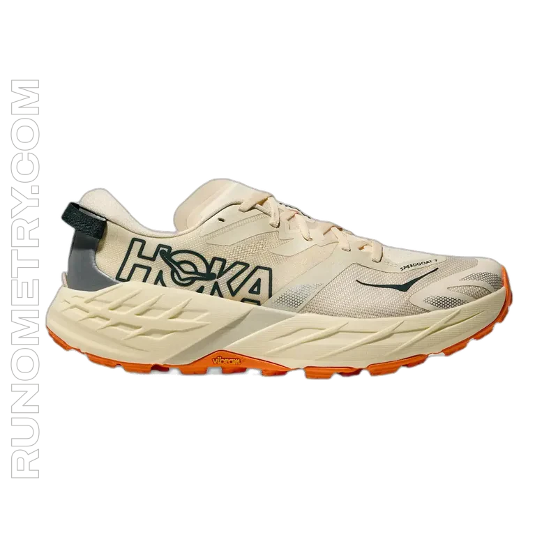 HOKA Speedgoat 7, zijaanzicht, Geel