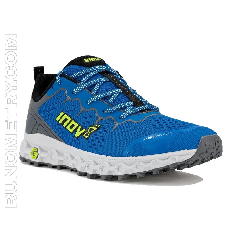 Inov8 Parkclaw G 280, vista lateral, Azul