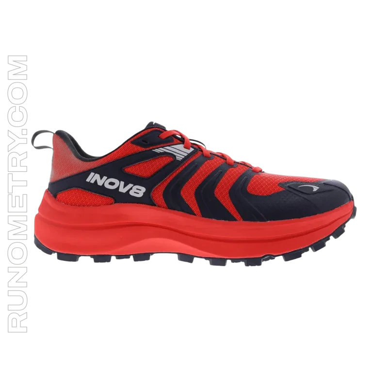 Inov8 TrailTalon Max, side view, Red