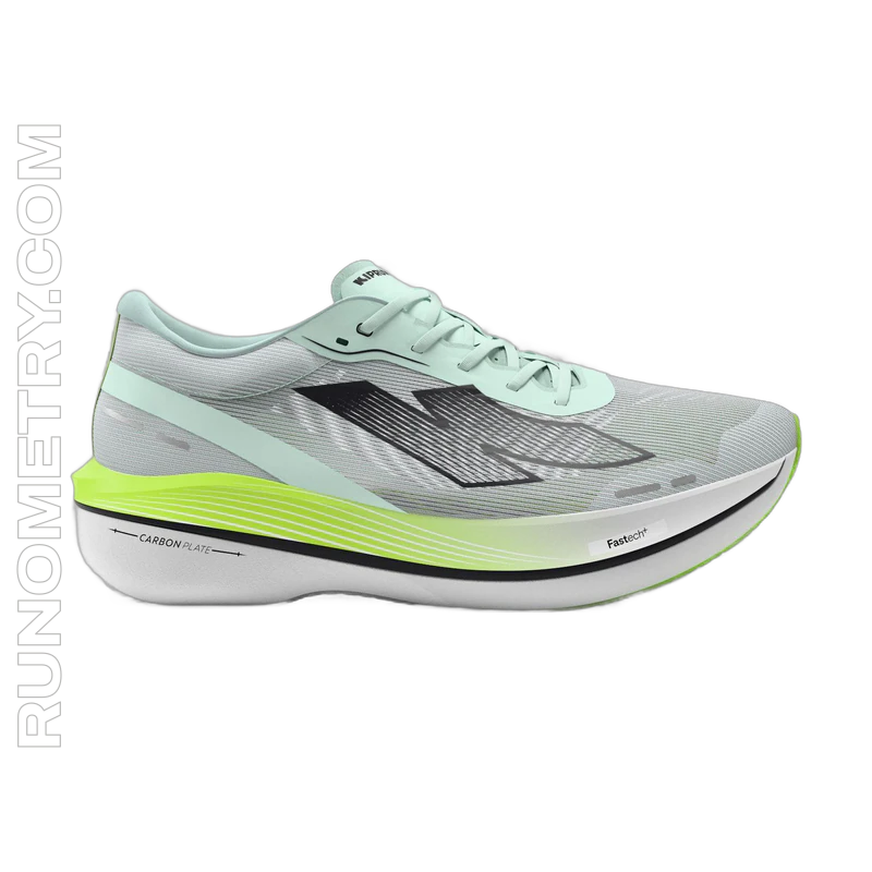 Kiprun Kipstorm Challenger, vue de côté, vert et jaune