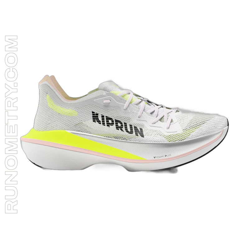 Kiprun Kipstorm Pro, vue de côté, blanc et rose