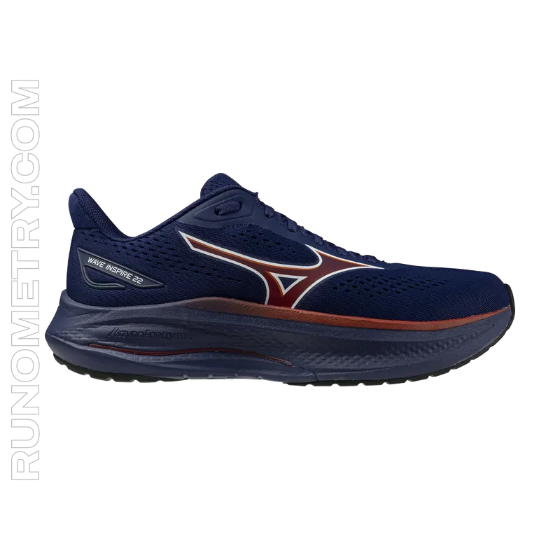 Mizuno Wave Inspire 22, side view, Blue