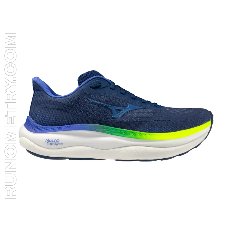 Mizuno Wave Sky 9, pohled z boku, Modrá
