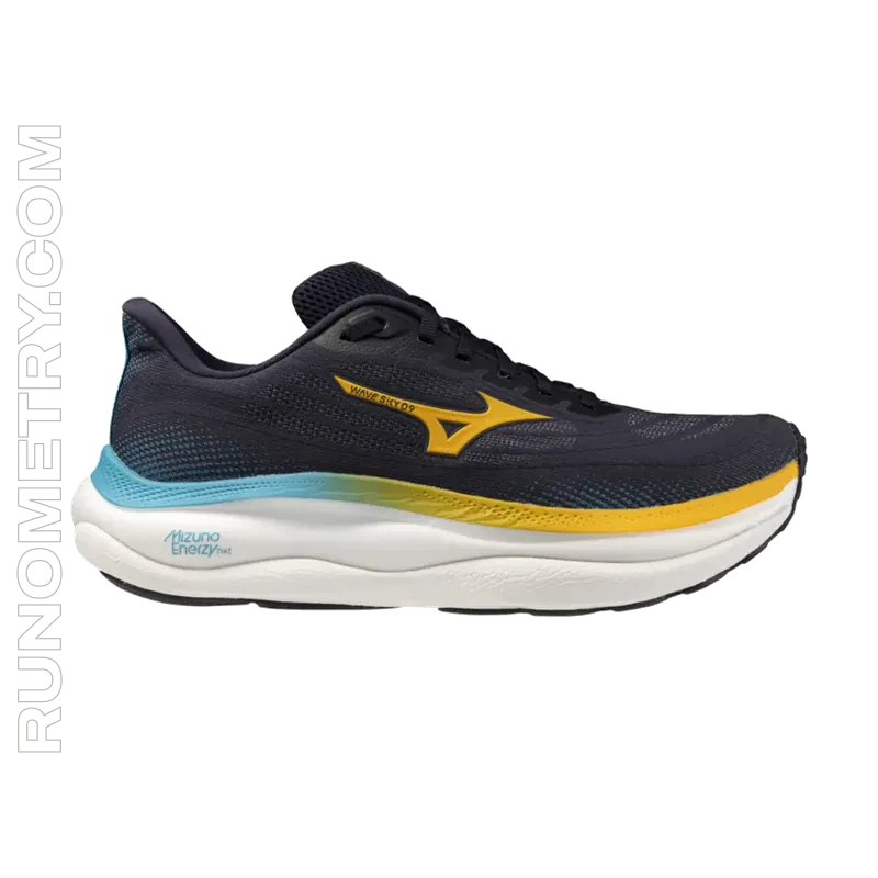 Mizuno Wave Sky 9, pohled z boku, Šedá