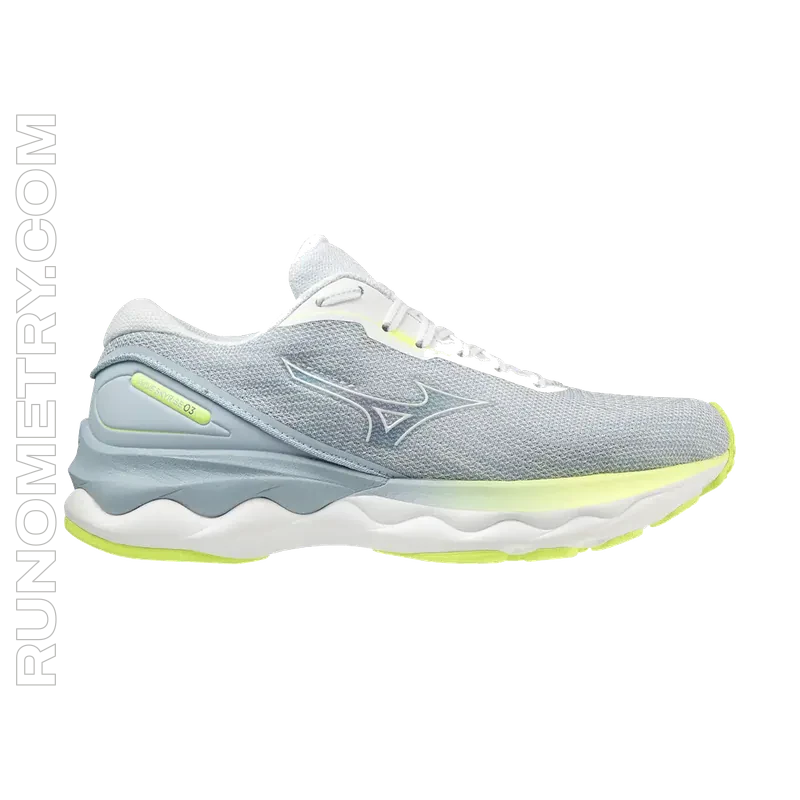 Mizuno Wave Skyrise 3, vue de côté, Blanc