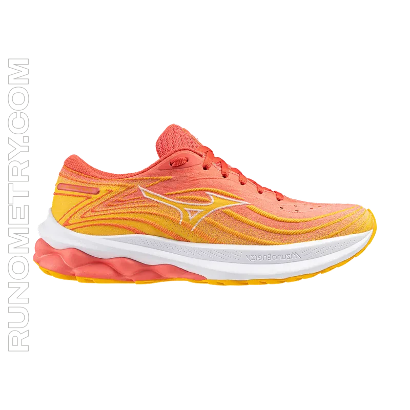 Mizuno Wave Skyrise 5, vedere laterală, Portocaliu