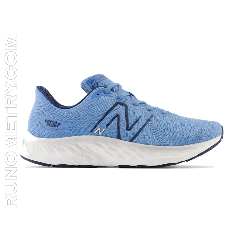 New Balance Fresh Foam X Evoz v3, side view, Blue