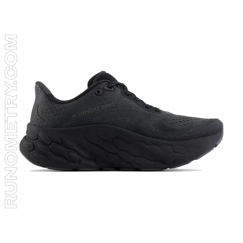 New Balance Fresh Foam X More v4, side view, Black