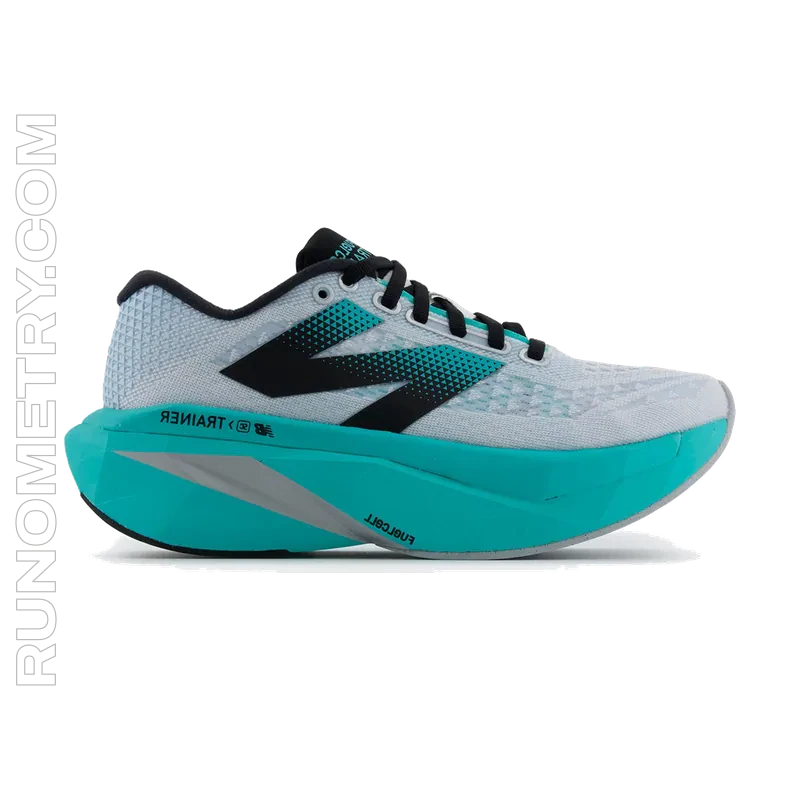 New Balance FuelCell SuperComp Trainer v3, side view, Grey