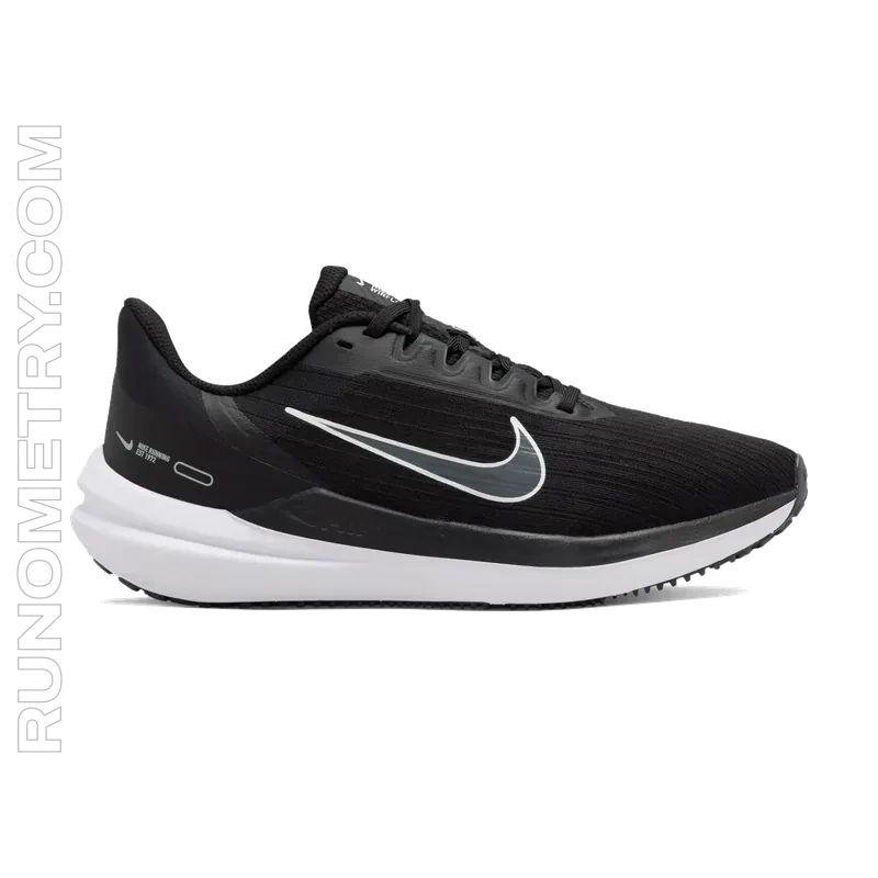 Nike Air Winflo 9, Seitenansicht, Schwarz