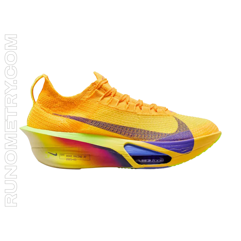 Nike Alphafly 3, vista lateral, Amarelo
