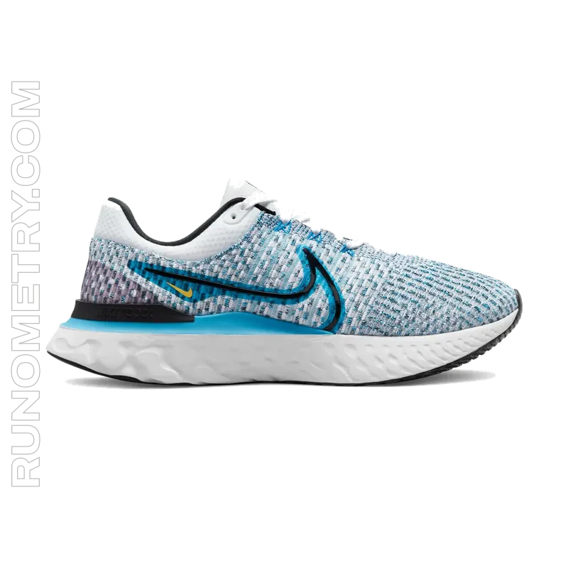 Nike React Infinity Flyknit 3 S, pohled z boku, Modrá